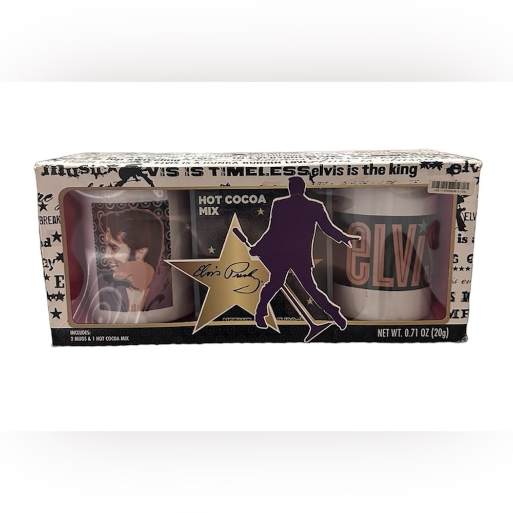 Elvis Collectible Coffee Mug  & Hot Cocoa Gift Set Rare NEW